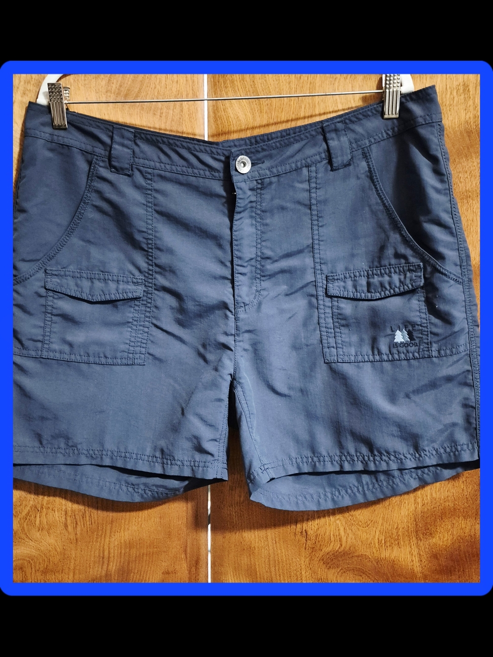 Life Is Good Matte Navy Blue Nylon Hiking/Outdoor Multi Pocket Cargo Shorts